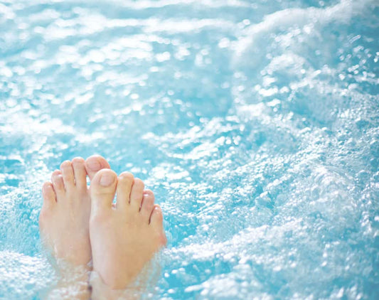 feet in the water